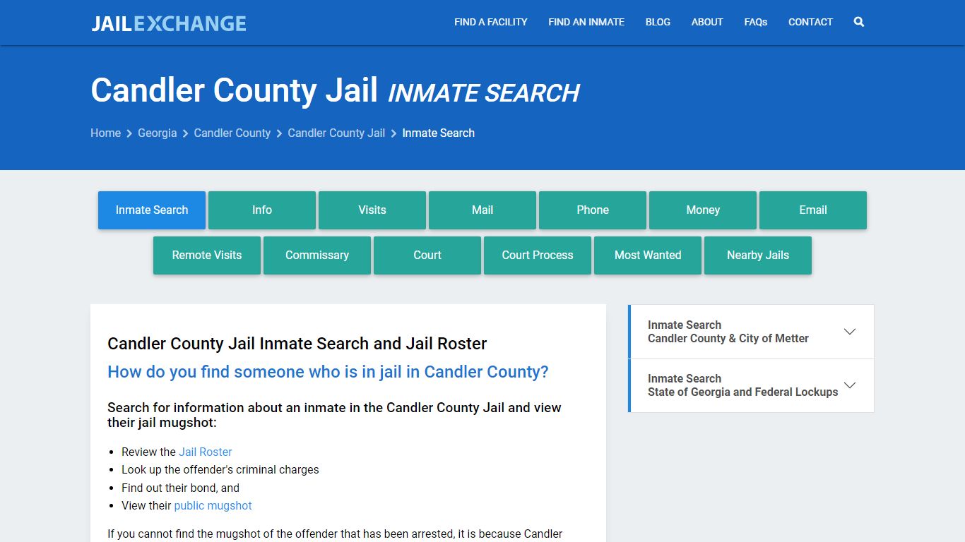 Inmate Search: Roster & Mugshots - Candler County Jail, GA - Jail Exchange